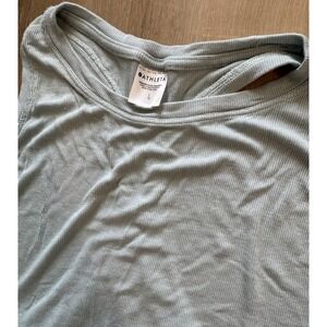 Athleta Womens Ribbed Tank Top Racerback Workout‎ Running Casual Mint Large